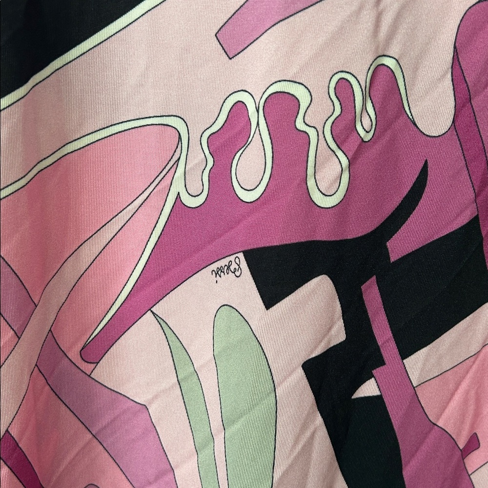 Averardo Bessi Pink/Gray Abstract Pattern Long Sleeve Tunic Shirt Top **Sz 16** - Picture 8 of 12